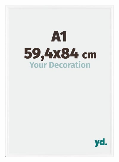 Your Decoration - Fotolijst A1 59,4x84 cm - Kunststof - Wit Hoogglans - Bordeaux