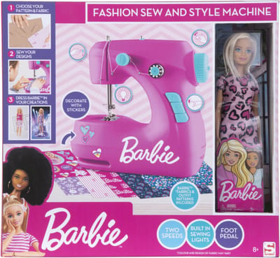 Barbie Naaimachine met Pop - Werkende machine voor kleding - Vanaf 8 jaar
