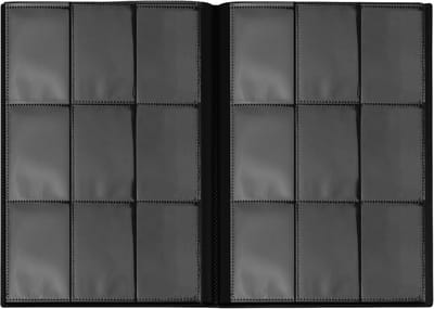 Set van 2 Trading Cards met 9 Compartimenten - 40 Pagina's - 720 Compartimenten - Zijklappers - Kaartmap - Kaartcovers - Album met Elastische Band voor Kaartopslag - Zwart