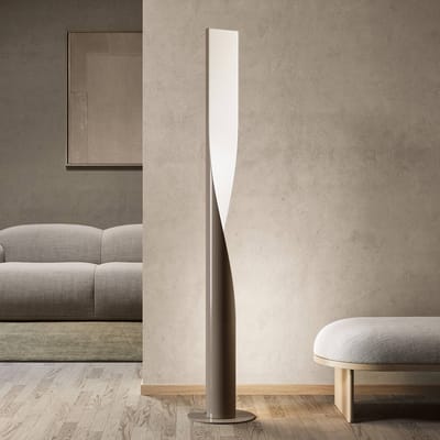 kdln LED vloerlamp Evita, grijs, hoogte 190 cm, dimbaar