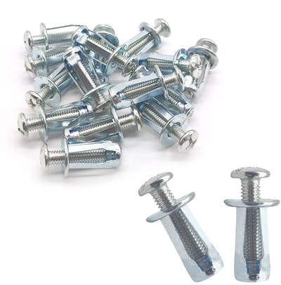Dailygoods - 15 stuks holle ruimte metalen anker, M6*30 holle ruimtedübel metaal, deuvel holle ruimte, Fischer holle ruimtedübel, deuvel gipsplaat, gipsplaatdübel metaal, spreijdübel