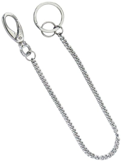 Dailygoods- Veiligheidsketting Metalen - Sleutelhanger Ringen - Karabijnhaak - Sleutelring - Roestvrij Staal - 35 cm Lengte