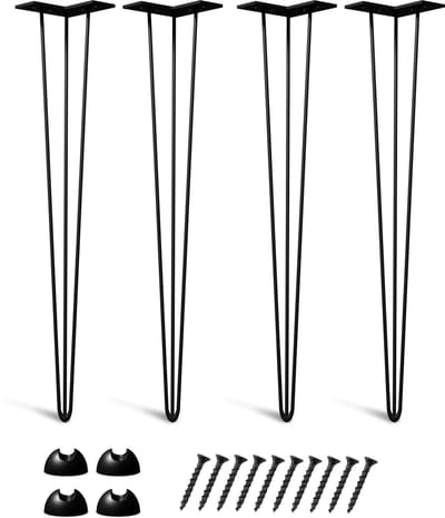 Tafelpoten Hairpin set 4 stuks – 86 cm – Meubelpoten - Zwart - Bodo®