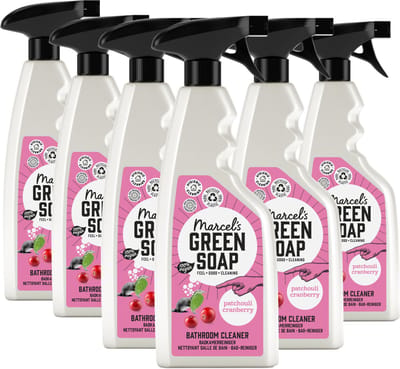 Marcel's Green Soap - Badkamerreiniger Patchouli & Cranberry - 6 x 500ml