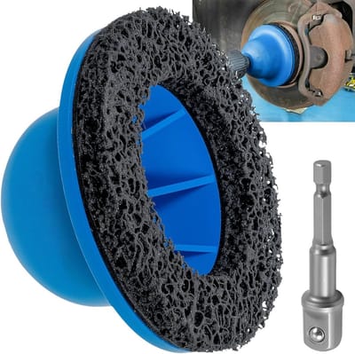 Grindschijf voor Velgen, Diameter 150 mm, Binnen Diameter 90 mm, Velgenborstel voor Auto, Velgenreiniger met 1/2 Inch Slagschroevendraaier, Roestverwijdering en Vuilverwijdering