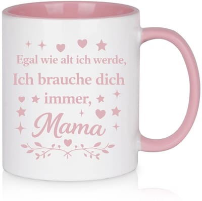 Dailygoods - Mok Mama - Roze Keramische Koffiemok 325 ml