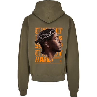 Mister Tee - K-Dot Heavy Oversize Hoodie/trui - S - Olijfgroen