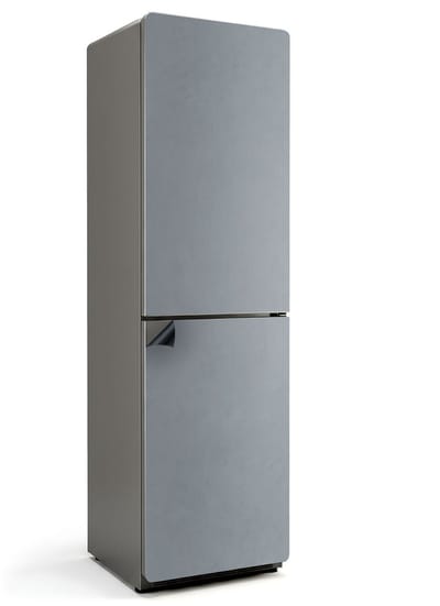 Wallfluent Magnetische Koelkastmat - Grijs Koelkast Magneet Sticker - 60 cm x 205 cm - Grijs Magnetische Koelkastmat - Koelkast Cover Magneet - Magneet Poster Voor Koelkast - Herbruikbare Magneetmat Koelkast
