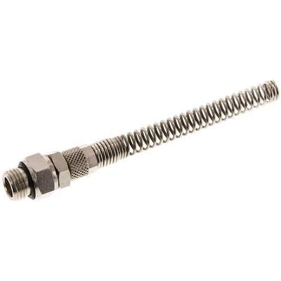 6x4 & G1/4'' Vernikkeld Messing Rechte Opsteekkoppeling Buitendraad Buigbescherming [2 Stuks]