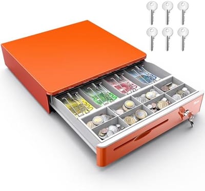 Automatische Kassalade 16 Inch met Microschakelaar voor POS-systemen - 5 Biljettenvakken en 8 Muntvakken
