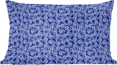 Sierkussens - Kussentjes Woonkamer - 60x40 cm - Kust - Zee - Schelp - Blauw
