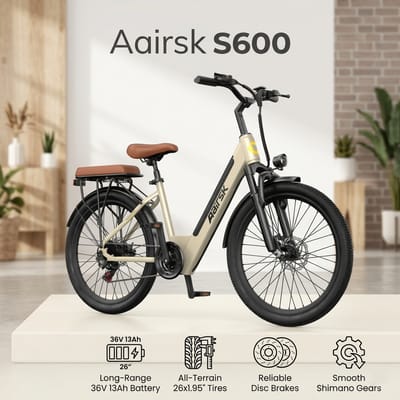 Aairsk S600 Volwassen E-bike 36V13AH Batterij Elektrische Fiets 26 Inch Band Weekendritten En Stadsverkeer Elektrische Fiets