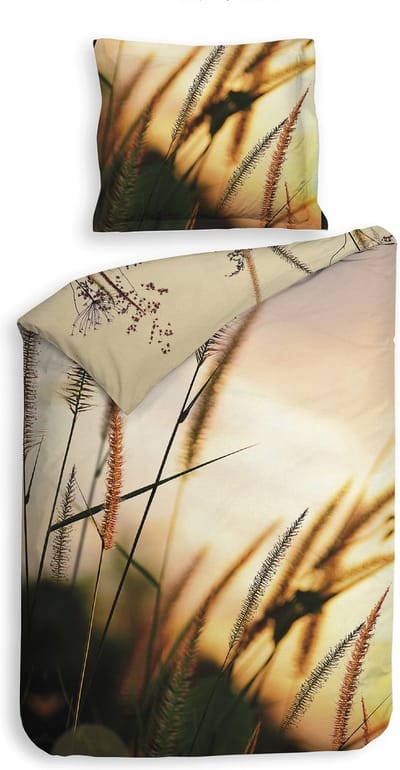 Heckett & Lane Hamilton Dekbedovertrek - Eenpersoons - 140x200/220cm - Katoen Satijn dekbedovertrek - Off White