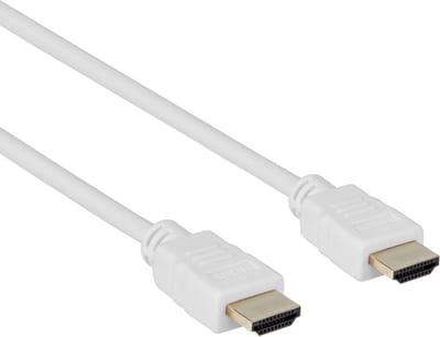 HDMI kabel - High Speed Cable - 10.2 Gbps - 4K@30 Hz - Male to Male - 1 Meter - Wit - Allteq