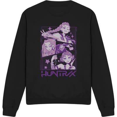 K-Pop Demon Hunters Unisex Volwassenen Huntr/X Panel Sweatshirt (Zwart)