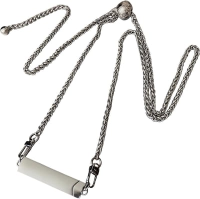 Stijlvolle metalen schouderband - Zilver - universele telefoonketting - verstelbare gesp aan de achterkant - elegante telefoonhouderketting - opvallend en duurzaam