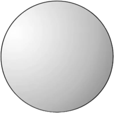 Ronde spiegel Tavien - Wandspiegel - 60x60 - Zwart - Metalen Frame - Voor Badkamer, Slaapkamer en Entree - Wanddecoratie - Woonaccessoires