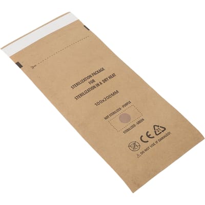 100 Pièces Produits Dentaires Sachet Autoscellant Jetable Outils Nail Art Nettoyage Sac pour Clinique Salon beige