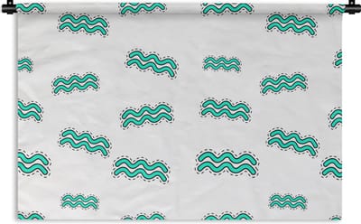 Wandkleed - Wanddoek - Aquarius - Astrologie - Zodiac - Design - 90x60 cm - Wandtapijt