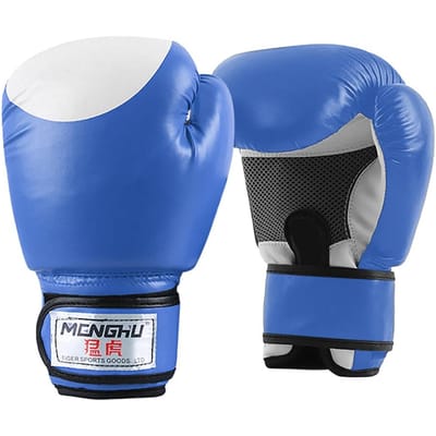 Bokshandschoenen Kickboksen Muay Thai Boksen Trainingstas Handschoenen Buitensporten Wanten Boksen L blauw