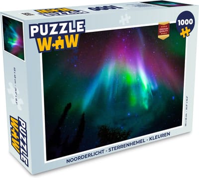 Puzzel Noorderlicht - Sterrenhemel - Kleuren - Legpuzzel - Puzzel 1000 stukjes volwassenen