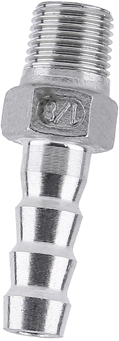 Dailygoods - Slangverbinder Adapter - RVS - Duurzaam en Roestvrij Staal - 1/8 inch - Slangconnector - Geschikt voor Slangen - Compact formaat