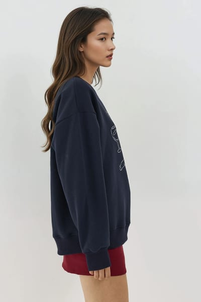 Bedrukt Ronde Hals Sweatshirt
