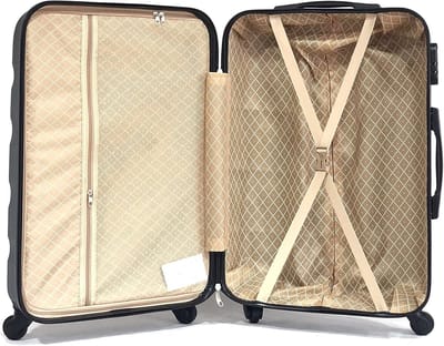 Stevige Reiskoffer 65 cm met Handige Make-up Tas