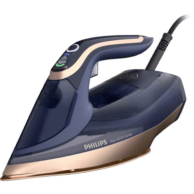 Philips Stoomstrijkijzer Kleding DST8050/20 Azur - Zelfreinigend - Verticaal Strijken Mogelijk - Lang Snoer - Druppelstop - Donkerblauw