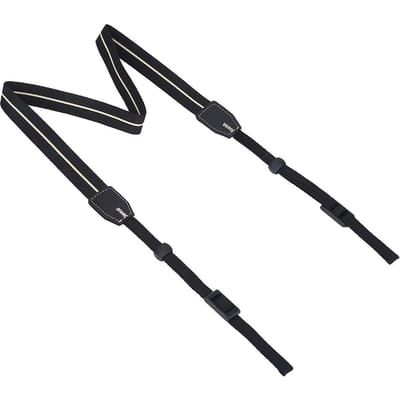 Sangle d'épaule/de cou universelle réglable colorée en nylon pour appareil photo, accessoire de photographie #3 LA-409 black