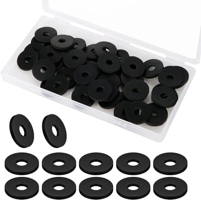 Complete Set van 80 Stuks Platte Rubber Ringen voor Kraanreparatie en Huishoudelijke Apparaten - Duurzaam en Slijtvast voor Vibratiedemping (25mm)