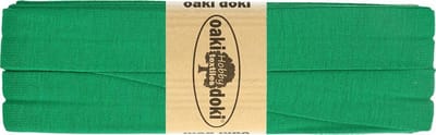 Oaki Doki Jersey Tricot Biaisband 20mm – 3 Meter – Kleur 450 Groen – Elastisch Afwerkband voor Naaiprojecten
