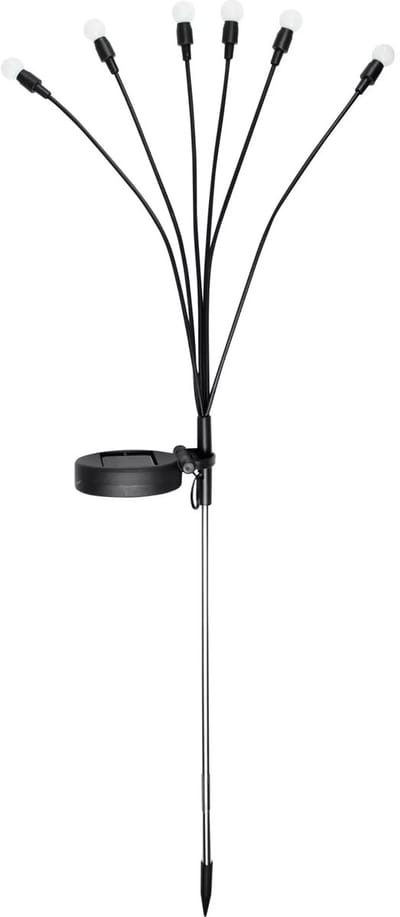 Benson Solar tuinlamp - 6 LED bollen - 70 cm - roestvrij staal - flexibele opstelling
