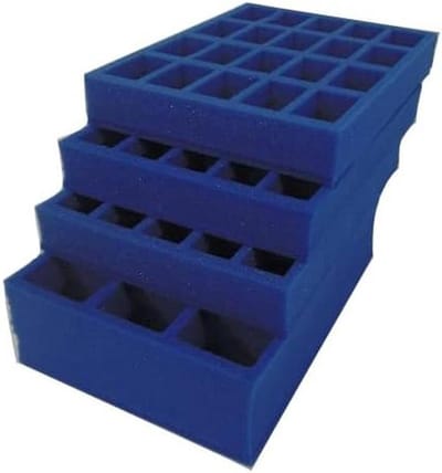 Vervangende ladenset - Figuurkoffer trays - Miniaturen Opbergen - Extra Diepte Ontwerp - 75 Figuren - Blauw