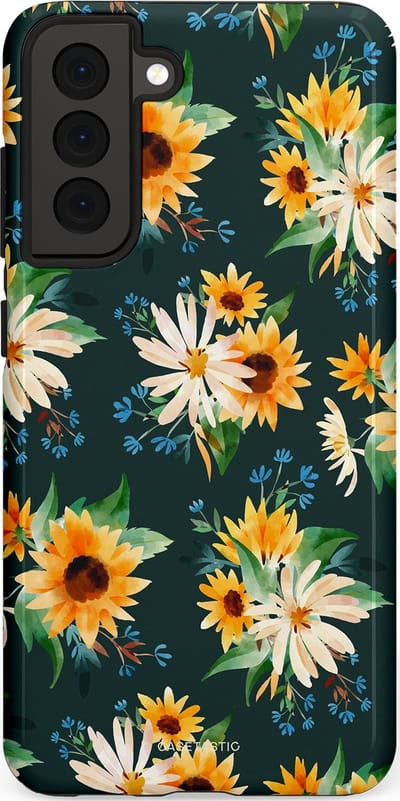 Casetastic Hoesje Geschikt voor Samsung S21 FE - Stijlvolle Beschermende Duo-layer Case - Zonnebosjes