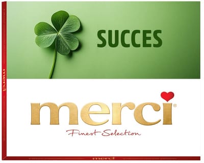 merci 250g "Succes" - merci Finest Selection Assorted chocolade - Mix van 8 smaken - Chocolade cadeau - Individueel verpakte chocoladereepjes