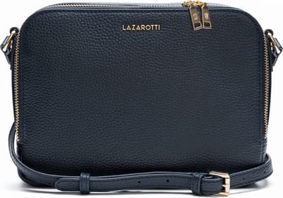 Lazarotti Leren Schoudertas Bologna Leather Nieva-1 Navy Donkerblauw