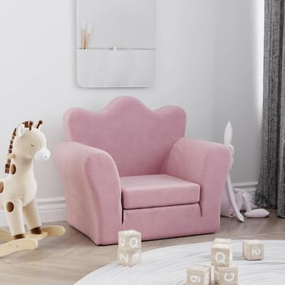 Kinder Slaapbank - Peuter Stoel - Spelen en Slapen - 2-in-1 Ontwerp - 54x45cm - Roze