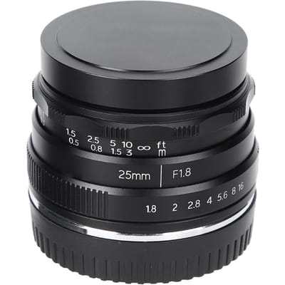 Objectif portrait grand angle NEWYI 25 mm f/1.8 M43 à grande ouverture pour Olympus