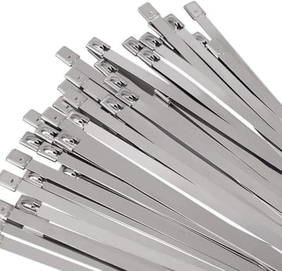 Langdurige RVS Kabelbinders 500 x 10 mm - 50 Stuks, UV-bestendig, Verwijderbaar, Ideaal voor Tuin, Kabelbundeling en Bevestigen van Hekwerk