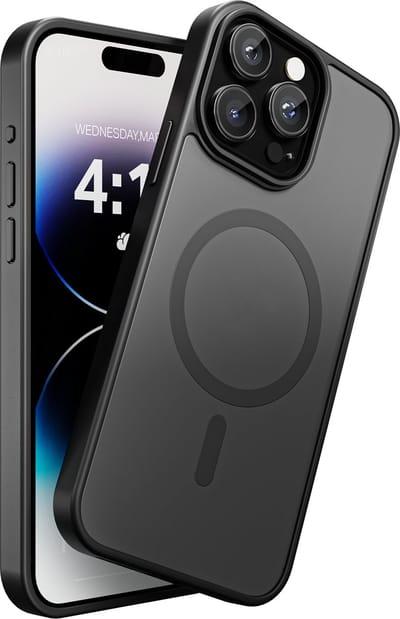 Hoesje Geschikt voor iPhone 14 Pro - Zwart - Geschikt voor MagSafe – Slank, Sterk en Shock proof