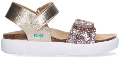 BunniesJR 226427-794 Meisjes Platte Sandalen - Goud - Imitatieleer - Klittenband