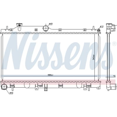 Radiator, motorkoeling NISSENS 67724