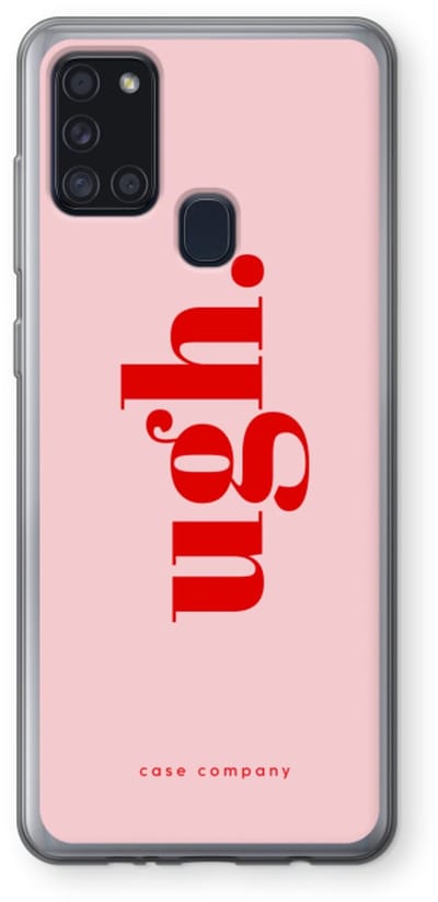 Case Company® - Hoesje geschikt voor Samsung Galaxy A21s hoesje - Ugh - Soft Cover Telefoonhoesje - Bescherming aan alle Kanten en Schermrand