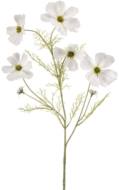 Emerald - Kunstbloem Cosmos 75cm wit - Kunstplant voor binnen