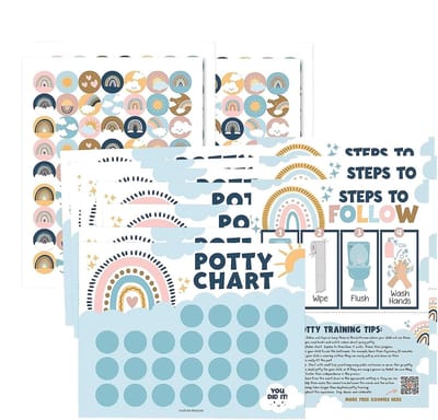 Potje Training Kaart - Zindelijkheid Kalender - Kinderen Zindelijk Maken - Bohemian Stijl Design - 10 kaarten - Niet gespecificeerd