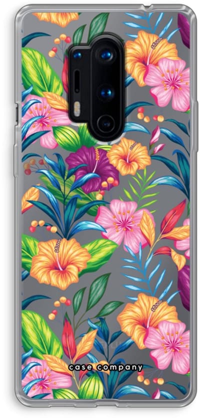 Case Company® - Hoesje geschikt voor OnePlus 8 Pro hoesje - Tropisch 2 - Soft Cover Telefoonhoesje - Bescherming aan alle Kanten en Schermrand