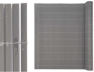 Iber Garden tuin schutting / scheidingswand - Bamboe - 100 x 300 cm - grijs - gevlochten