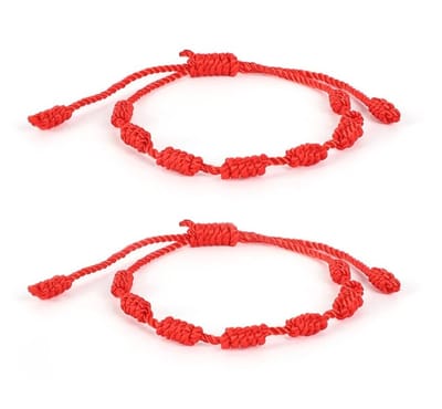 Geluksarmband - geluksbrenger - geknoopt rood touw 2 stuks