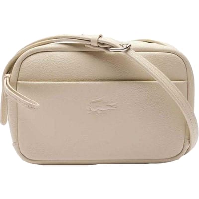 Lacoste City Court Leren Schoudertas (Wit)